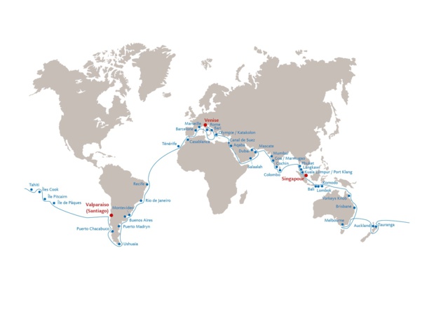 Costa dévoile son tour du monde 2019