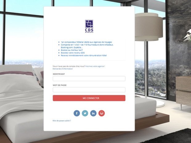 Capture écran : www.cdsbooking.com/Amadeus Capture écran : www.cdsbooking.com/Amadeus