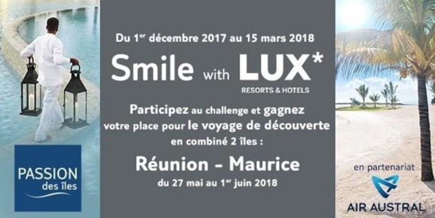 Réunion, Maurice : TUI, Lux* et Air Austral font gagner 15 places en éductour Réunion, Maurice : TUI, Lux* et Air Austral font gagner 15 places en éductour