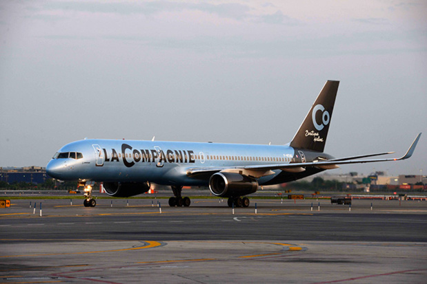Un appareil de La Compagnie sur le tarmac de New York Newark - DR La Compagnie