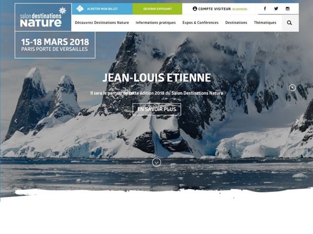 Le salon destinations nature se tiendra mi mars à Paris - copie d'écran Le salon destinations nature se tiendra mi mars à Paris - copie d'écran