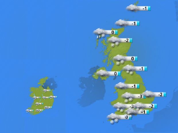 Les aéroports sont bloqués au Royaume-Uni et en Irlande - DR Météo Europe Les aéroports sont bloqués au Royaume-Uni et en Irlande - DR Météo Europe
