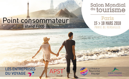 Salon Mondial du Tourisme  : EDV, APST et MTV animeront un stant "point consommateur"