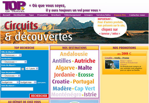 Top of Travel met en ligne son site B2B Top of Travel met en ligne son site B2B