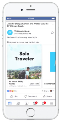 Publicité voyage : Facebook lance Trip Consideration