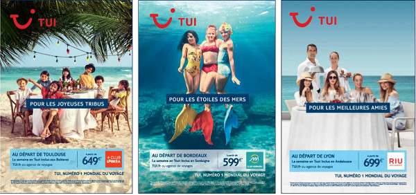 La campagne d'affichage de TUI est déployée sur 7 000 panneaux à travers la France - Crédit photo : TUI