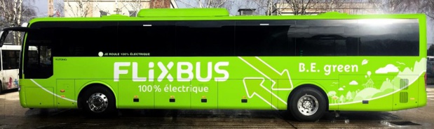 Prototype du car électrique © B.E. green/FlixBus Prototype du car électrique © B.E. green/FlixBus