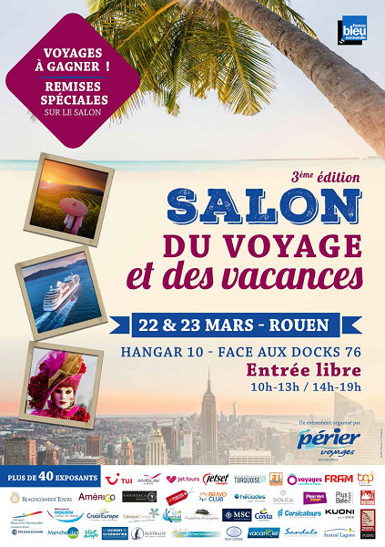 Périer Voyages : le Salon du Voyage et des Vacances se tiendra à Rouen
