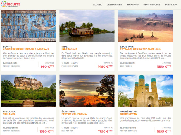 Circuits du Monde s'adresse aux TO et aux OTA'S - Capture écran Circuits du Monde s'adresse aux TO et aux OTA'S - Capture écran