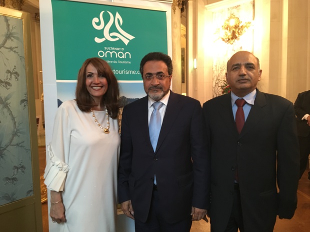Rania Khodr, directrice de l'OT du Sultanat d’Oman à Paris et Son Excellence, Ahmed Al Mahrizi, ministre du Tourisme du Sultanat d’Oman. - CL