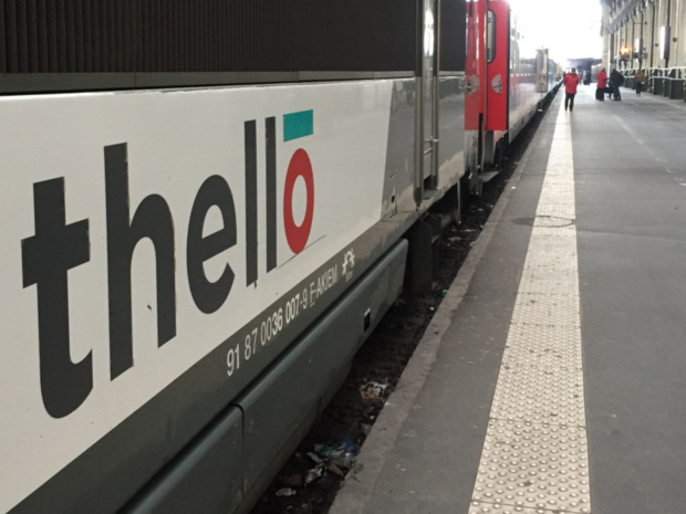 En Gare de Lyon, mercredi 21 mars, le Thello de 19h10 s'apprête à partir pour Venise © PG TM