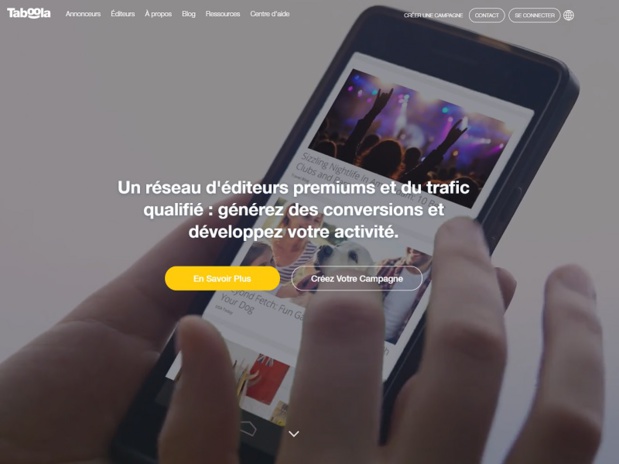 Taboola diffuse plus de 450 milliards de recommandations à 1.4 milliard d’utilisateurs uniques chaque mois - DR : Capture d'écran Taboola