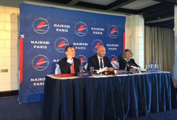 A Nairobi, lors de la conférence de presse inaugurale du vol Air France, lundi 26 mars © PG TM