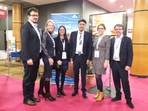 Georges Azouze, PDG de Costa Croisières et ses équipes sur le Ditex à Marseille - Photo MS