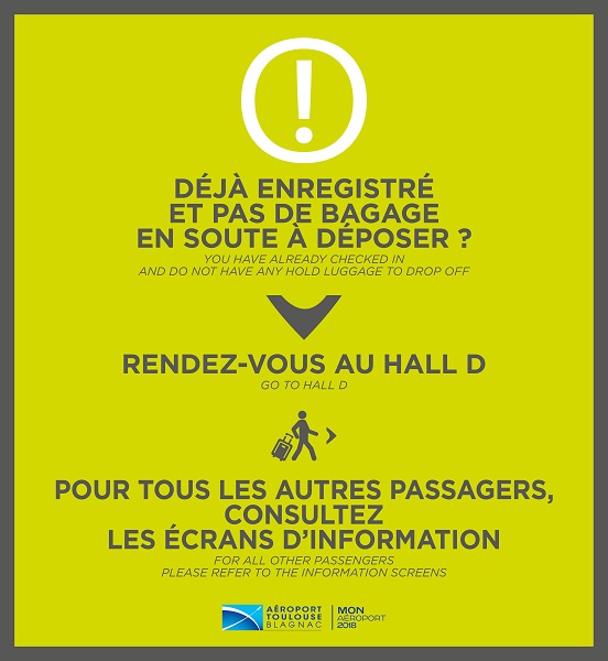 Information passagers - Crédit photo : Aéroport de Toulouse-Blagnac