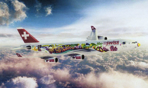 Un avion SWISS « Flower Power » aux couleurs de San Francisco