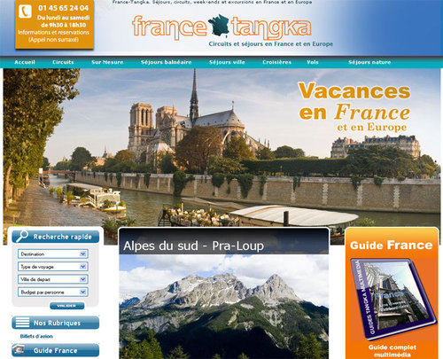 Séjours en France et en Europe : Tangka lance un site B2C Séjours en France et en Europe : Tangka lance un site B2C