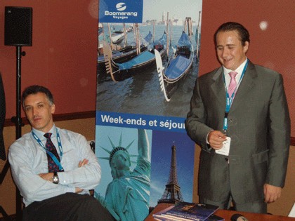 P.Alzon et F. Demortière lors de la conférence de presse qui s'est tenue à Deauville à l'occasion de Top Resa P.Alzon et F. Demortière lors de la conférence de presse qui s'est tenue à Deauville à l'occasion de Top Resa