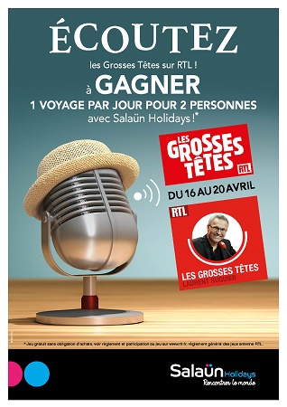 Salaün Holidays partenaire des grosses têtes - DR Salaün Holidays partenaire des grosses têtes - DR