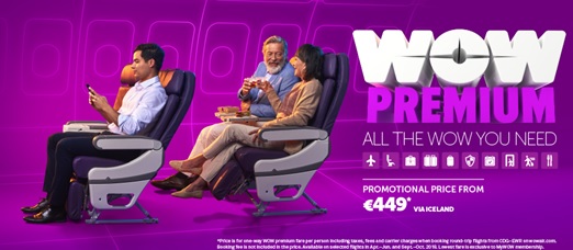 WOW air lance un tarif premium pour les voyageurs affaires