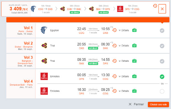 MisterFly propose un outil multi-destinations