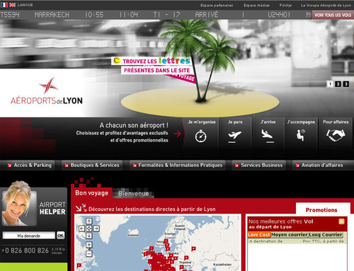 Le nouveau site Internet d'Aéroports de Lyon