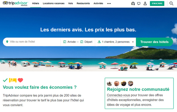 Le site de TripAdvisor - DR Le site de TripAdvisor - DR