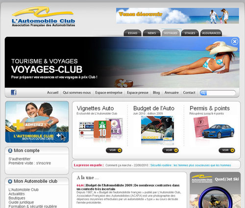 Voyages Loisirs en marque blanche sur le site de l’Automobile Club