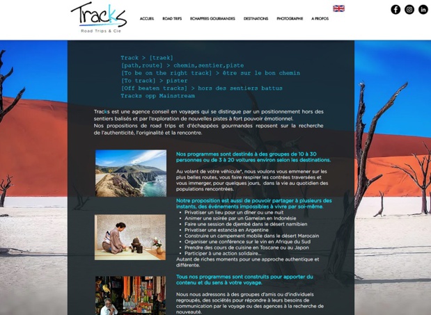 Tracks Events propose des voyages en version road trip, en suivant des itinéraires hors des sentiers balisés - DR : Capture d'écran Tracks Events Tracks Events propose des voyages en version road trip, en suivant des itinéraires hors des sentiers balisés - DR : Capture d'écran Tracks Events
