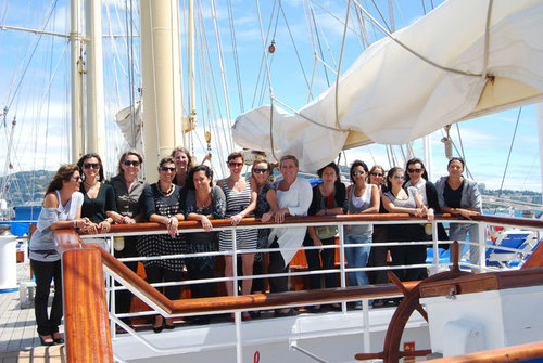 CIC : des agents de voyages en visite sur le Star Flyer à Cannes