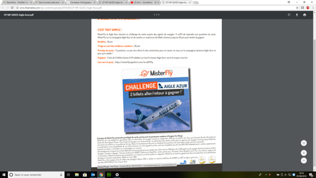 Challenge des ventes MisterFly et Aigle Azur - Crédit photo : MisterFly Challenge des ventes MisterFly et Aigle Azur - Crédit photo : MisterFly