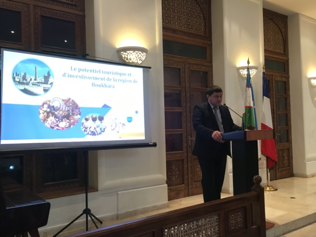 Une délégation de Boukhara est venue présenter le potentiel touristique de la destination à l’ambassade d’Ouzebistan à Paris le 30 mai dernier. - CL Une délégation de Boukhara est venue présenter le potentiel touristique de la destination à l’ambassade d’Ouzebistan à Paris le 30 mai dernier. - CL