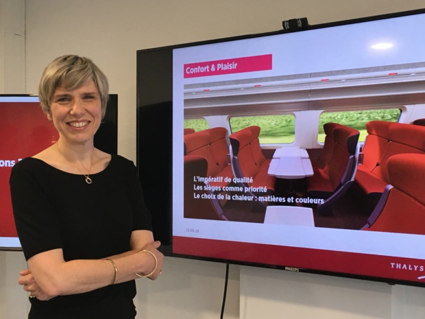 Agnès Ogier, directrice générale de Thalys, a présenté le projet de rénovation de son parc. - CL Agnès Ogier, directrice générale de Thalys, a présenté le projet de rénovation de son parc. - CL