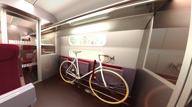 Un espace sera dédié aux vélos. - Thalys Un espace sera dédié aux vélos. - Thalys