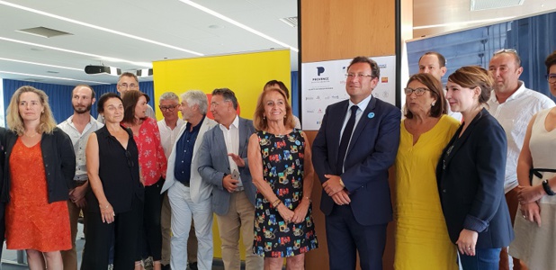 Les partenaires financeurs se sont retrouvés à l'aéroport de Marignane pour le lancement de la 2e édition du Contrat de Destination PROVENCE - Photo : AR