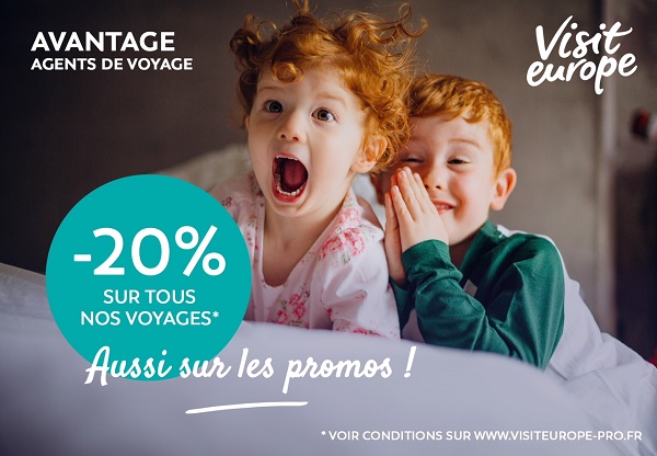 Visit Europe offre une réduction de 20% aux agents de voyages