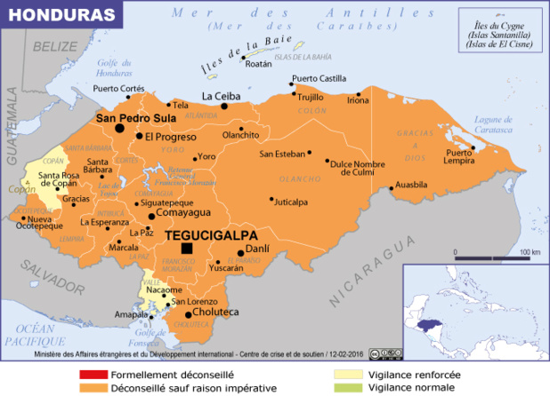 Il est recommandé de reporter dans la mesure du possible les voyages au Honduras - DR : MAEDI