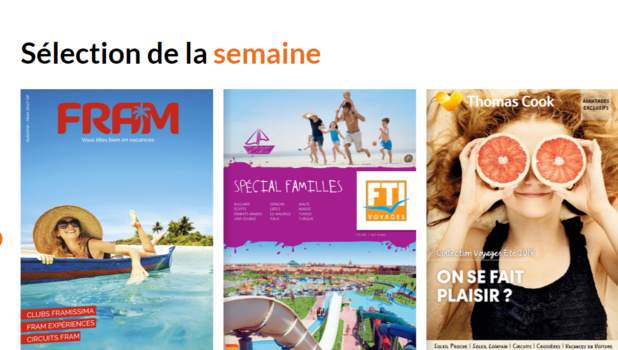 Ce concept original créé et lancé par le Groupe TourMaG.com il y a plus de 10 ans, regroupe aujourd’hui plus de 200 brochures et représente près de 80% de l’offre touristique française. Ce concept original créé et lancé par le Groupe TourMaG.com il y a plus de 10 ans, regroupe aujourd’hui plus de 200 brochures et représente près de 80% de l’offre touristique française.