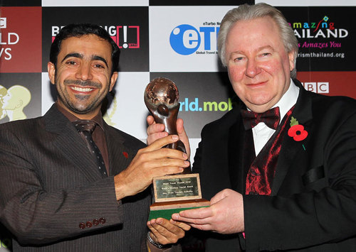 Mubarak Al Nuaimi, ADTA’s International Promotions Manager reçoit le prix du ''Meilleur Office de Tourisme du Monde'' au nom de l’ADTA lors de la cérémonie londonienne des WTA 2010 Mubarak Al Nuaimi, ADTA’s International Promotions Manager reçoit le prix du ''Meilleur Office de Tourisme du Monde'' au nom de l’ADTA lors de la cérémonie londonienne des WTA 2010
