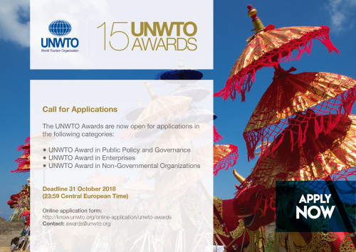 Appel à candidatures pour la quinzième édition des prix de l'OMT récompensant l'innovation et la durabilité dans le tourisme - DR