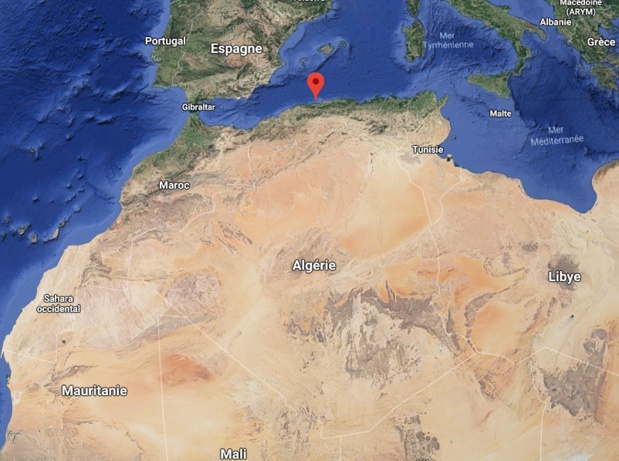 Une source de la région de Tipasa serait à l'origine de l'épidemie de choléra en Algérie - image google map