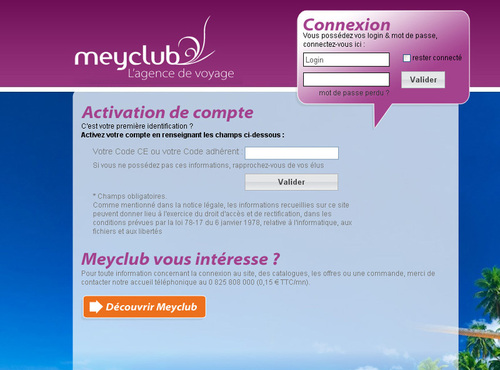 Meyclub.com : avec 1700 CE inscrits, l'offre voyage de ProwebCE décolle