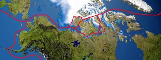 Le passage du nord-ouest est une route maritime qui franchit l'Arctique - image domaine public Le passage du nord-ouest est une route maritime qui franchit l'Arctique - image domaine public