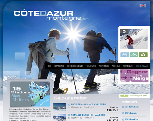 Un nouveau site « neige et Ski » sur la Côte d’Azur