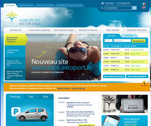 Un nouveau site Internet pour l’aéroport Nice Côte d’Azur