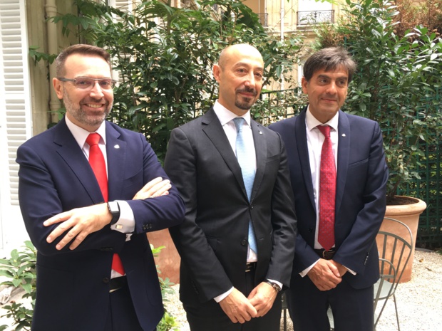Ralph Remkes, General Manager Benelux et Scandinavie, Raffaele d'Ambrosio, vice-président de Costa Europe du Nord et Georges Azouze, président de Costa Croisières France. - CL Ralph Remkes, General Manager Benelux et Scandinavie, Raffaele d'Ambrosio, vice-président de Costa Europe du Nord et Georges Azouze, président de Costa Croisières France. - CL