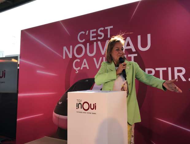 Rachel Picard, directrice de voyages-sncf, jeudi 20 septembre à Paris © PG TM Rachel Picard, directrice de voyages-sncf, jeudi 20 septembre à Paris © PG TM