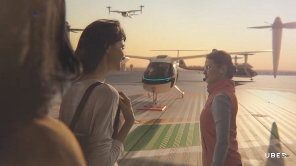 Uber envisage de laisser les voitures, pour transporter ses clients dans les airs - Crédit photo : Uber Uber envisage de laisser les voitures, pour transporter ses clients dans les airs - Crédit photo : Uber