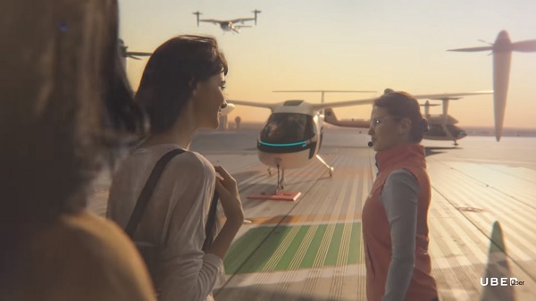 Uber envisage de laisser les voitures, pour transporter ses clients dans les airs - Crédit photo : Uber