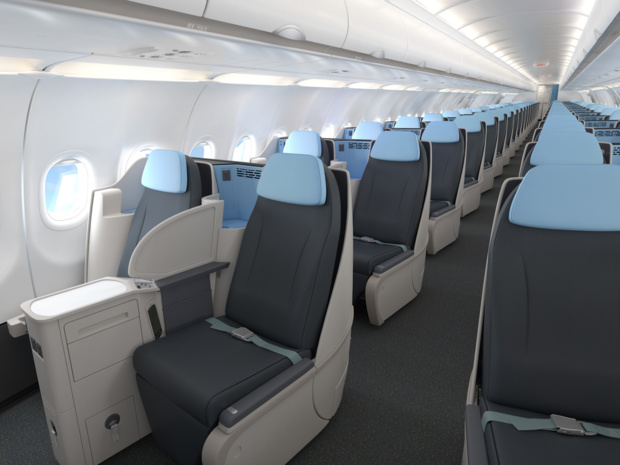 A l'intérieur des futurs A321neo de La Compagnie © La Compagnie